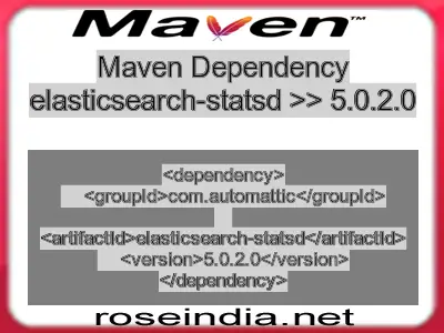 Maven dependency of elasticsearch-statsd version 5.0.2.0