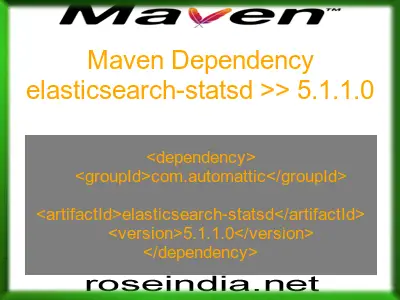 Maven dependency of elasticsearch-statsd version 5.1.1.0