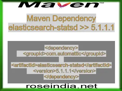 Maven dependency of elasticsearch-statsd version 5.1.1.1