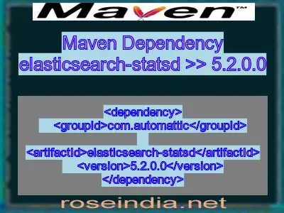 Maven dependency of elasticsearch-statsd version 5.2.0.0