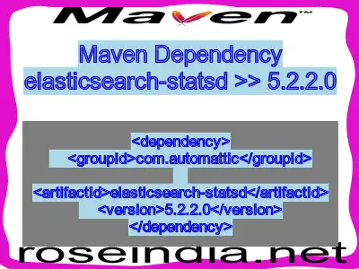 Maven dependency of elasticsearch-statsd version 5.2.2.0