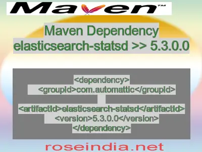 Maven dependency of elasticsearch-statsd version 5.3.0.0