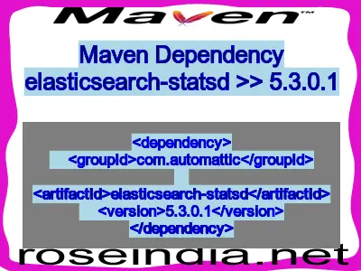 Maven dependency of elasticsearch-statsd version 5.3.0.1