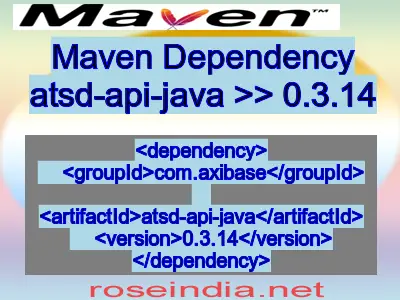 Maven dependency of atsd-api-java version 0.3.14