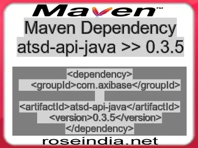 Maven dependency of atsd-api-java version 0.3.5