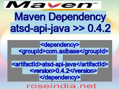 Maven dependency of atsd-api-java version 0.4.2