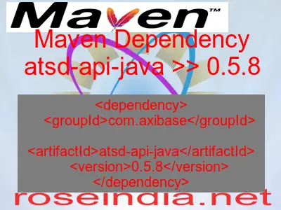 Maven dependency of atsd-api-java version 0.5.8