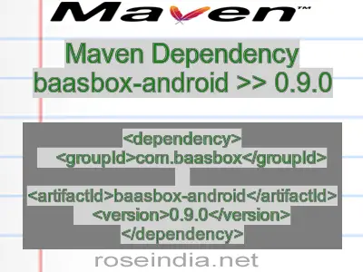 Maven dependency of baasbox-android version 0.9.0