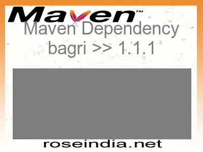 Maven dependency of bagri version 1.1.1