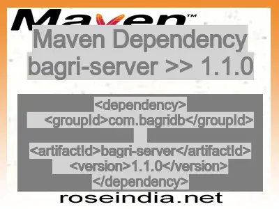 Maven dependency of bagri-server version 1.1.0