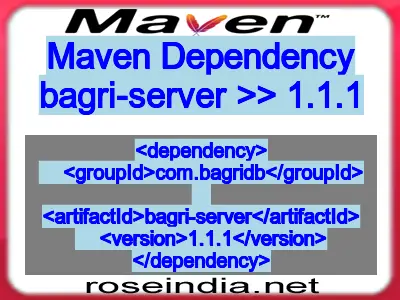 Maven dependency of bagri-server version 1.1.1