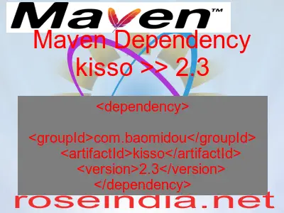 Maven dependency of kisso version 2.3