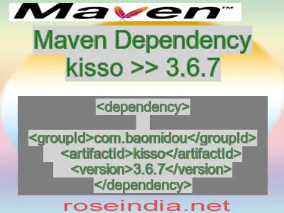 Maven dependency of kisso version 3.6.7