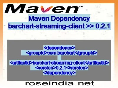 Maven dependency of barchart-streaming-client version 0.2.1