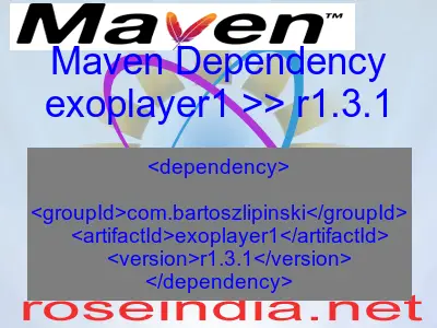 Maven dependency of exoplayer1 version r1.3.1