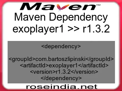 Maven dependency of exoplayer1 version r1.3.2