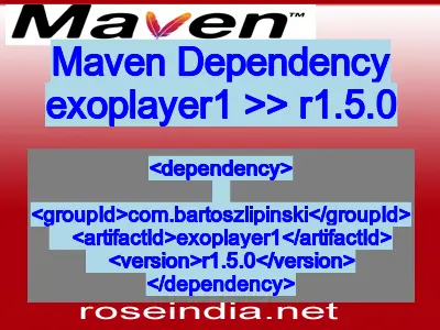 Maven dependency of exoplayer1 version r1.5.0