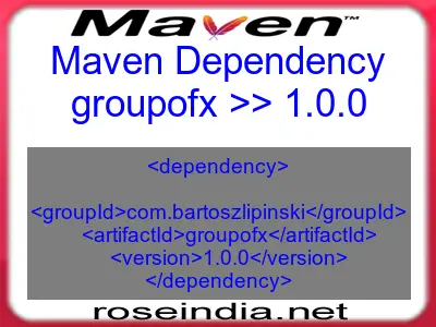 Maven dependency of groupofx version 1.0.0