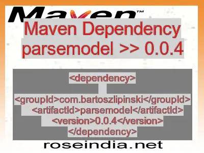Maven dependency of parsemodel version 0.0.4