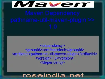 Maven dependency of pathname-util-maven-plugin version 1.0