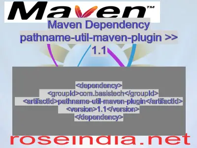 Maven dependency of pathname-util-maven-plugin version 1.1