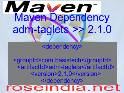 Maven dependency of adm-taglets version 2.1.0