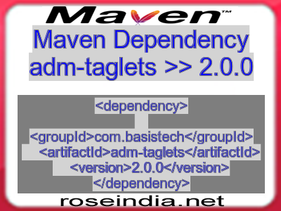 Maven dependency of adm-taglets version 2.0.0