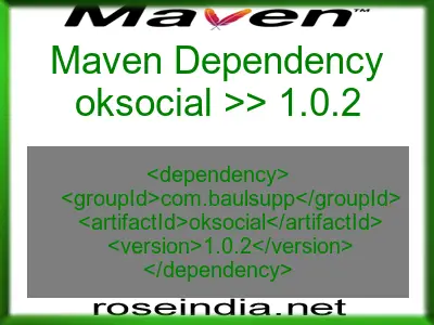 Maven dependency of oksocial version 1.0.2