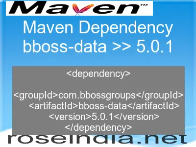 Maven dependency of bboss-data version 5.0.1