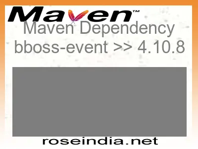 Maven dependency of bboss-event version 4.10.8