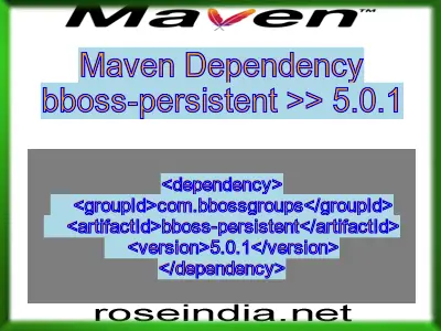 Maven dependency of bboss-persistent version 5.0.1