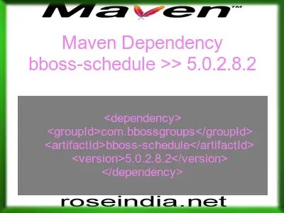 Maven dependency of bboss-schedule version 5.0.2.8.2