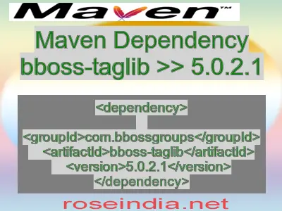 Maven dependency of bboss-taglib version 5.0.2.1