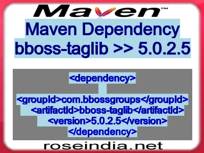 Maven dependency of bboss-taglib version 5.0.2.5