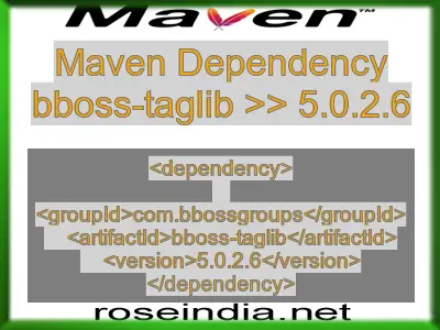 Maven dependency of bboss-taglib version 5.0.2.6