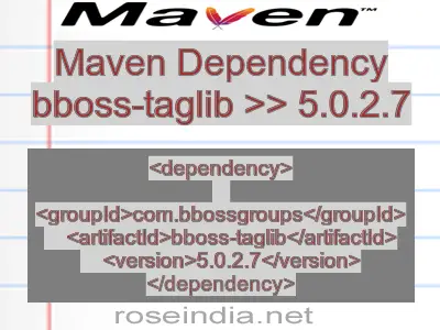 Maven dependency of bboss-taglib version 5.0.2.7