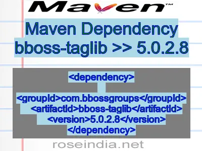 Maven dependency of bboss-taglib version 5.0.2.8