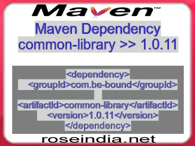 Maven dependency of common-library version 1.0.11