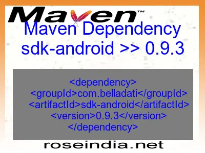 Maven dependency of sdk-android version 0.9.3