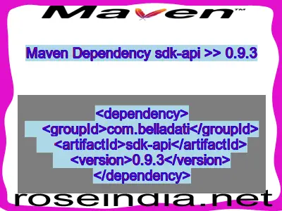 Maven dependency of sdk-api version 0.9.3