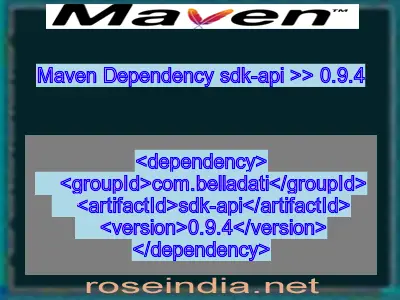 Maven dependency of sdk-api version 0.9.4