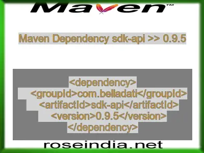 Maven dependency of sdk-api version 0.9.5