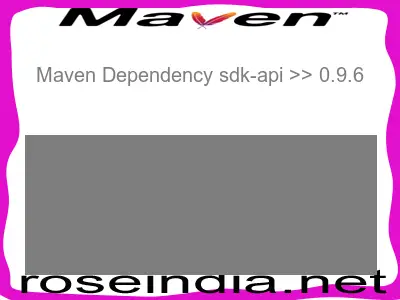 Maven dependency of sdk-api version 0.9.6