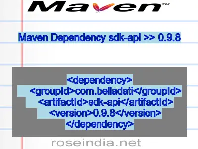 Maven dependency of sdk-api version 0.9.8