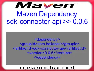 Maven dependency of sdk-connector-api version 0.0.6