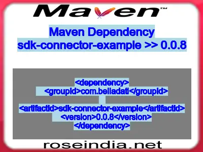 Maven dependency of sdk-connector-example version 0.0.8