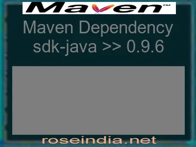 Maven dependency of sdk-java version 0.9.6