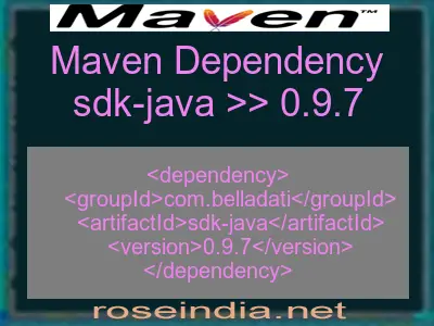 Maven dependency of sdk-java version 0.9.7