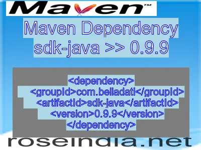 Maven dependency of sdk-java version 0.9.9