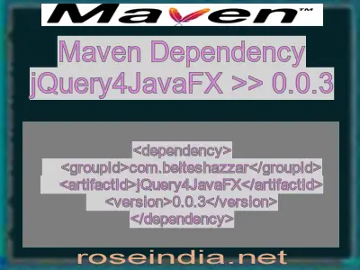 Maven dependency of jQuery4JavaFX version 0.0.3